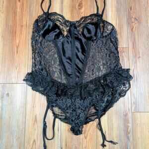 VINTAGE BLACK LACE CAMISOLE 3XL